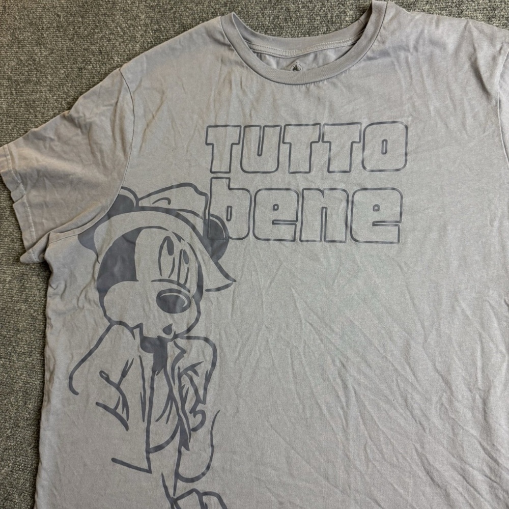 Vintage Disney Mickey Mouse Shirt Men's 3XL Short Sleeve Gray Cartoon 90s